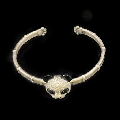 Sterling silver hancraft Panda head