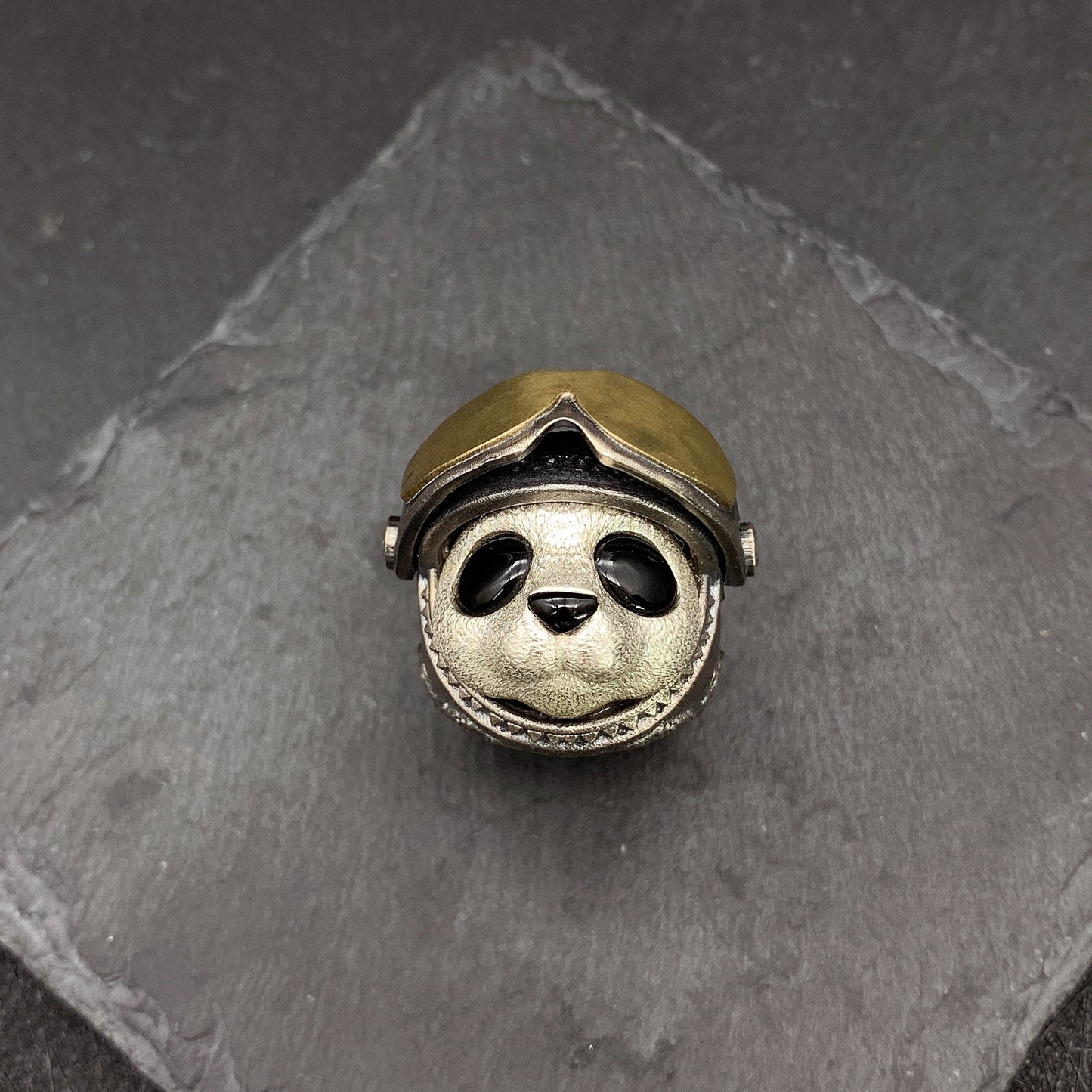 Pilot Panda silver ring