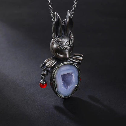 Handcrafted Silver Magic Rabbit Pendant