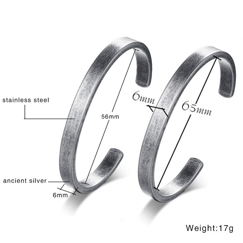 Vnox Retro Vintage Viking Cuff Bracelet & Bangle for Men Women Pulseras Hombre Stainless Steel Classic Unisex Jewelry Multi Size